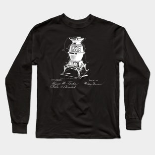 Canon Stove Vintage Patent Hand Drawing Long Sleeve T-Shirt